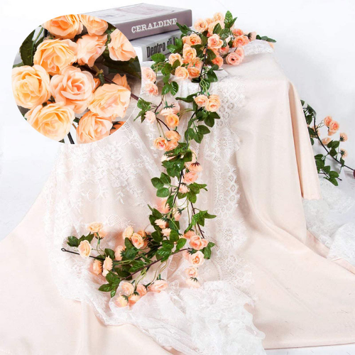 1.8M Artificial Flowers Faked Flower Rose Vine Hanging Plant Wedding