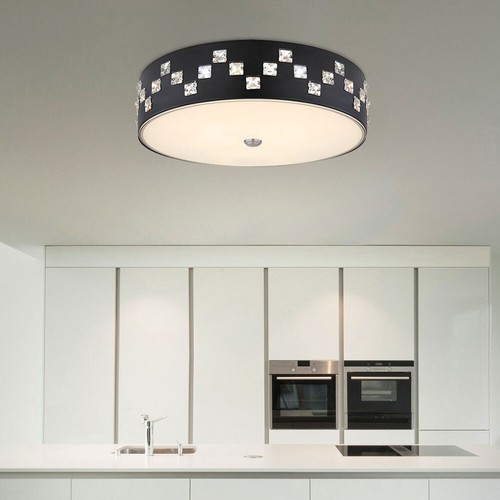 Plafoniera da Soggiorno Lampadario Camera Letto LED Telecomando Cristallo Cct - Foto 8 di 12