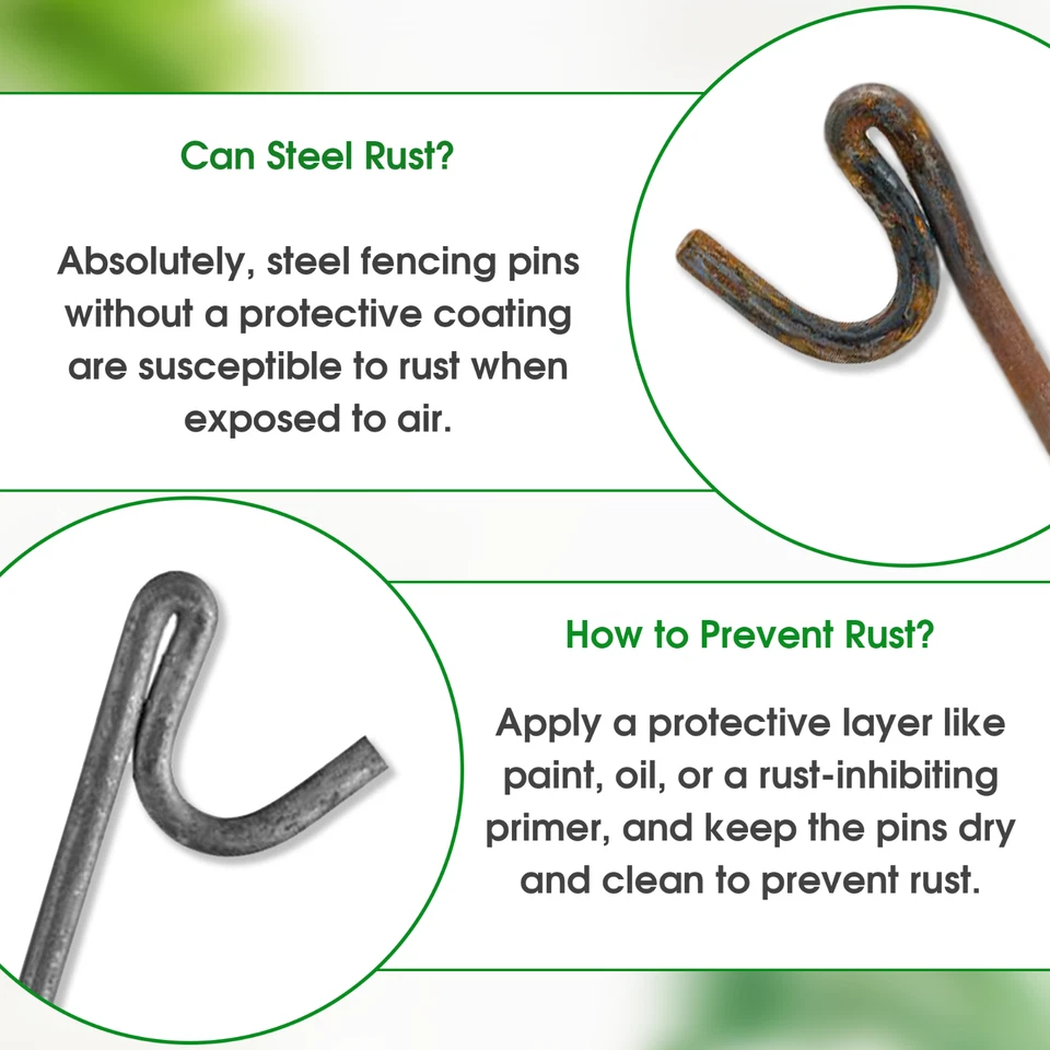 Fencing Pins  Thick Steel Fence Pins Non Galvanised Road Pins for Fence Mesh - Image 4 of 4