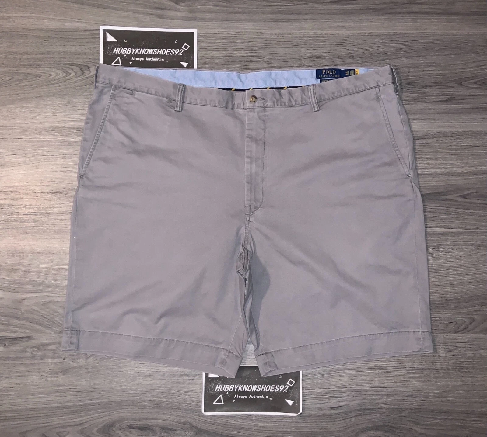 POLO RALPH LAUREN Men’s Big & Tall Grey Stretch Classic Fit Chino Shorts