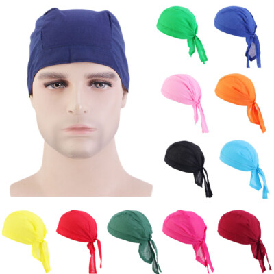 Durag Bandana Sports Skull Du Rag Men Women Scarf Head Band Bike Caps Beanie Hat