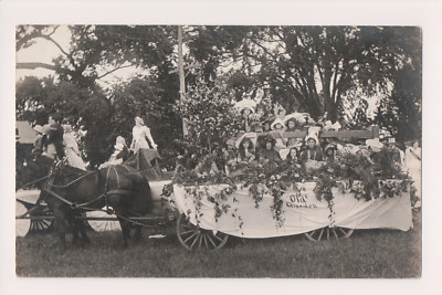 Centenary Parade Float, Flower People, Monticello, New York NY, 1907-20s RPPC