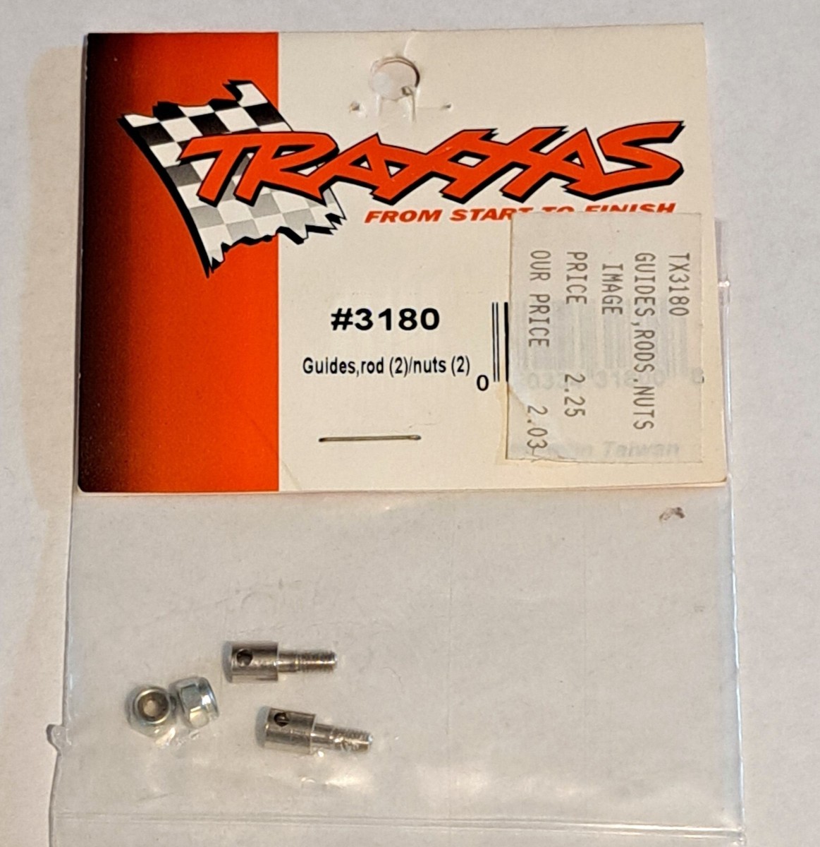 Original TRAXXAS RC Part #3180 Rod Guides with Nuts NOS Rustler