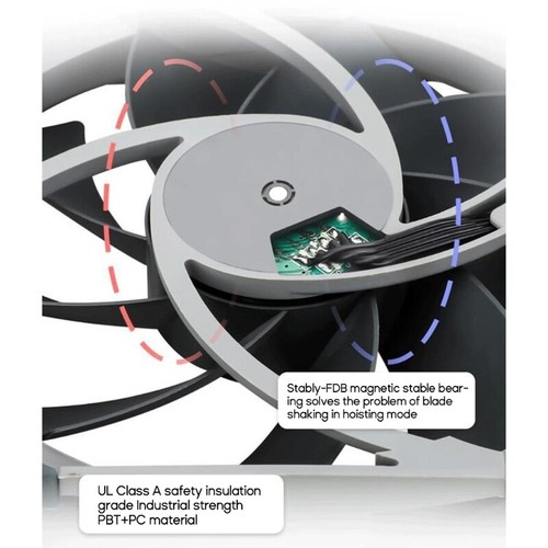 8010 8CM Chassis Fan PWM Intelligent for Computer Water Cooling System Chassis - Photo 2/6