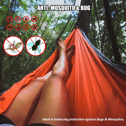 Portable Camping Hammock Bug & Mosquito Net Cover Mesh Netting Cover Easy Setup - Picture 3 of 10