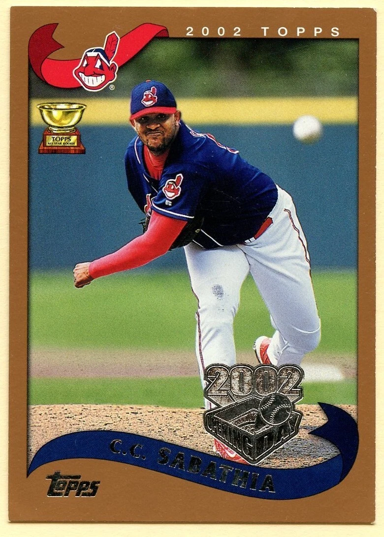 2002 Topps Opening Day C.C. Sabathia baseball card Rookie Cup #66 Cleveland