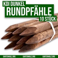 10× Zaunpfähle Pfosten Zaunpfahl Holz Zaun ⌀ 4,6-10 cm rund gespitzt imprägniert