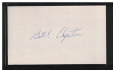 BILL EDGERTON INDEX CARD SIGNED 1969 SEATTLE PILOTS PSA/DNA CERTIFIED