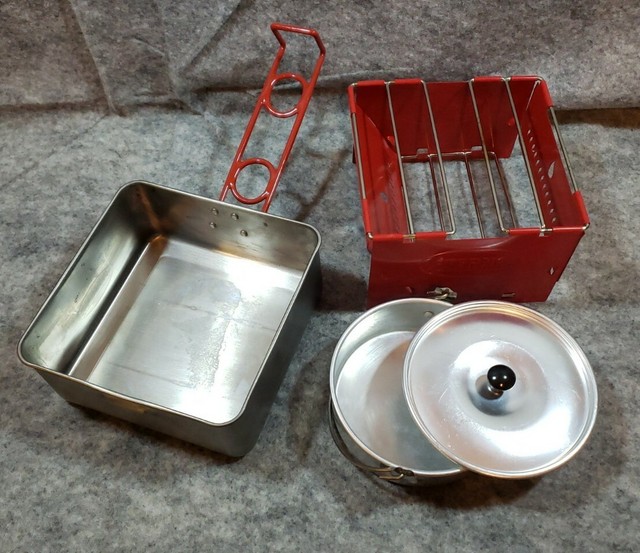 Sterno Camp Stove Kit With Frame and Windshield Panels Camping Picnics