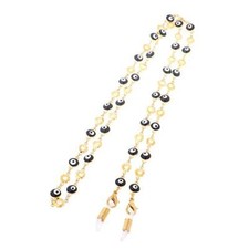 Evil Eye Beads Mask Chain Sunglasses Holder Lanyard Strap Leash glass Necklace 3