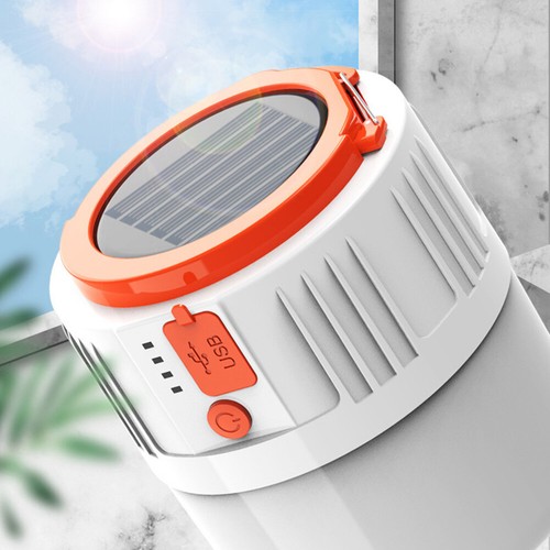 V65 Solar LED Campingleuchte USB wiederaufladbare Laterne Outdoor Zeltlampe (C) - Bild 7 von 7