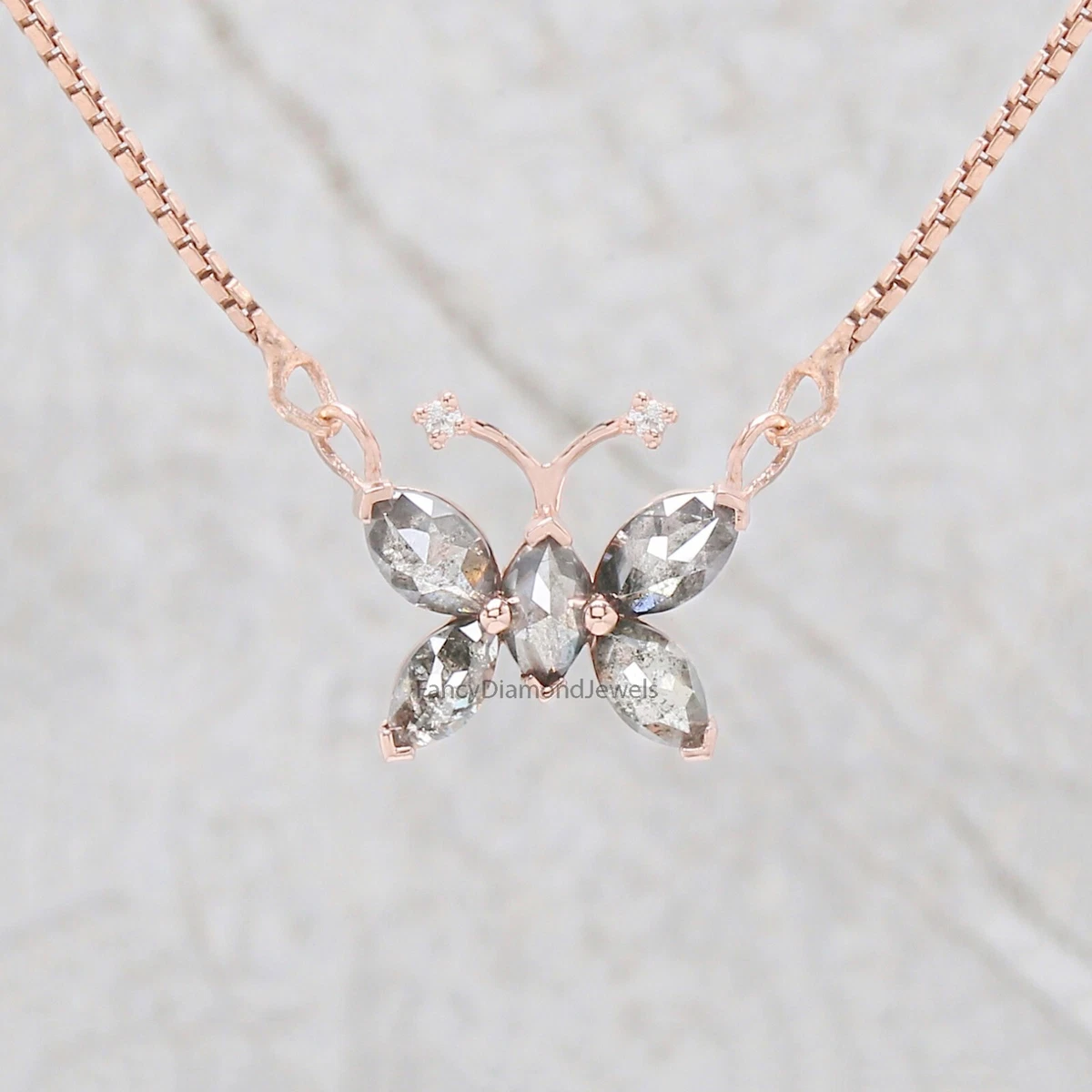 Salt and sale pepper diamond pendant