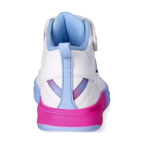 AND1 Toddler Girl Basketball High Top Sneakers, Size 8 White Blue/pink - Bild 3 von 5