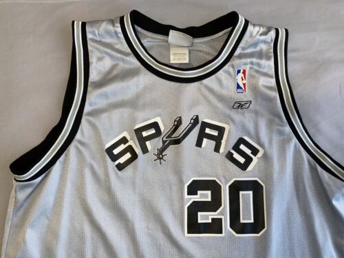 Reebok Manu Ginobili San Antonio Spurs Trikot Retro Silber Alternative NBA - Bild 4 von 11