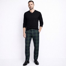 Levi's XX Chino Standard Taper Pants Men 29x30 Green Blue Tartan Preppy Plaid