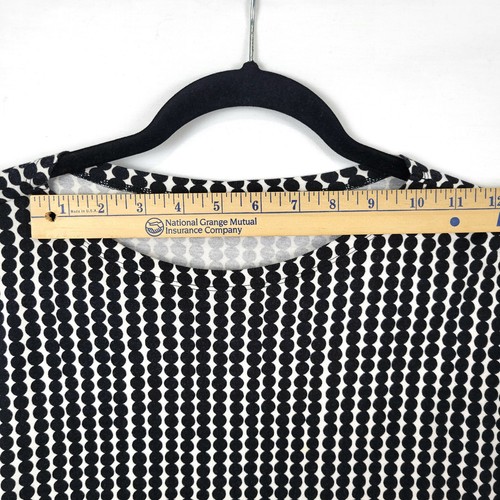 Uniqlo Marimekko Tunic Top Womens XS Black Circle Dots Long Sleeve Cotton - Picture 11 of 15