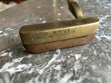 Otey Crisman Vtg Super Deluxe Putter 15HW Hickory Shaft Leather Grip Golf