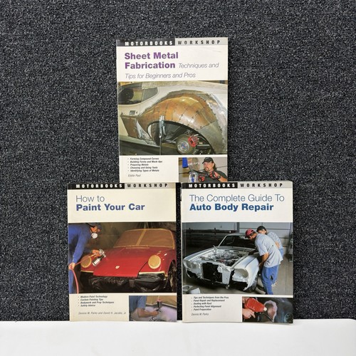 Motorbooks Workshop 3-Book Lot Sheet Metal Fabrication Auto Body Repair Paint