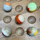 Lot of (5) Vintage Vitro Marbles Nice Assortment 5/8” and (1) 11/16” — photo 5