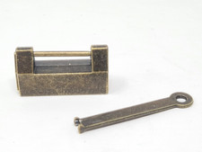 Antique Bronze Finish Pad Lock with Key for Metal Buckle Catch Latch C046