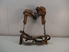 Lineman Gaffs Tree Pole Climbing Spikes Vintage Mine safety appliance MSA Brooks