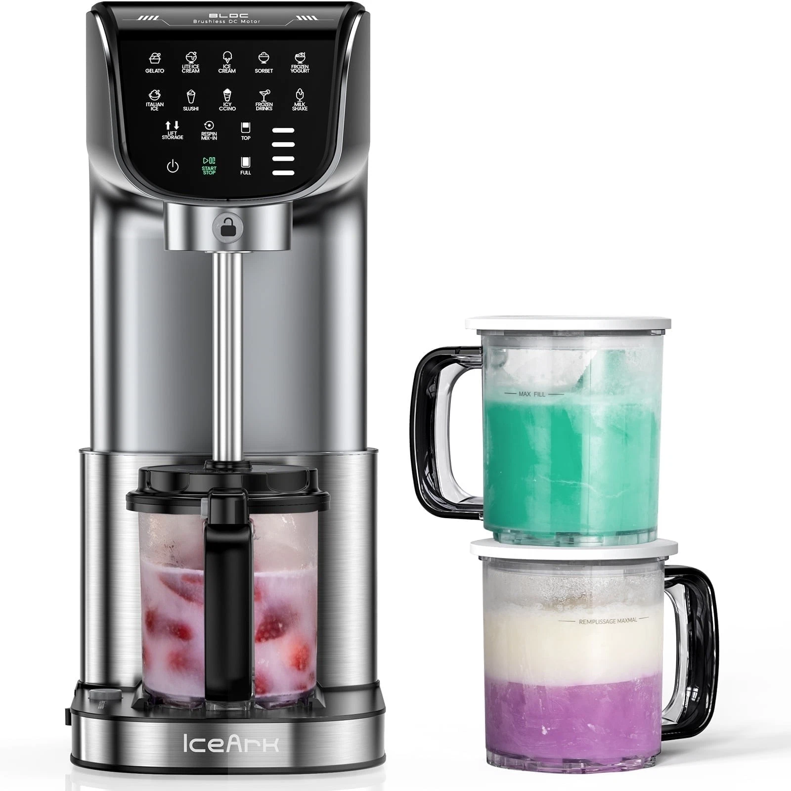 Ahoolye IC-1010 Ice Cream Maker 11-in-1 Frozen Treat Maker for Gelato, Sorbet,
Opens in a new window