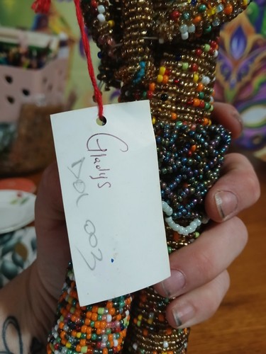 Monkeybiz Beaded Handmade African Art Figure Sculpture from South Africa - Picture 8 of 9