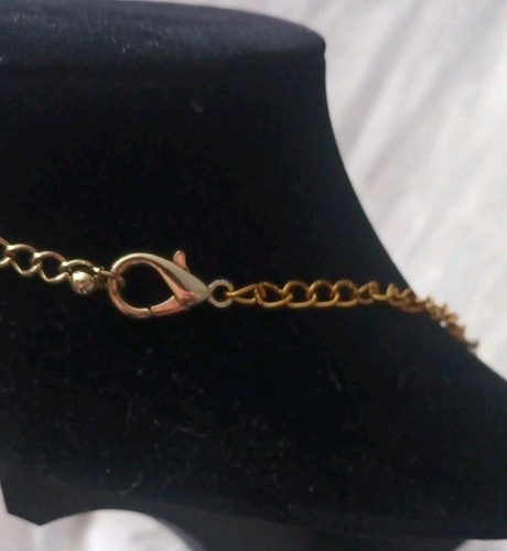 Unique 24" Gold tone Colorful Rhinestone Crocodile Necklace Pre-owned Eccentric - Picture 5 of 9