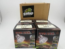 50W Reptile Turtle UVB  UVA Halogen Lamp 110V - 130V Lt Bulbs Opt. Grth 4Pack