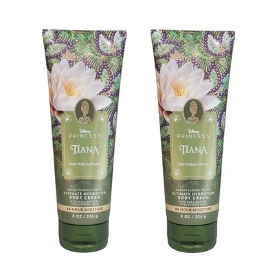 2 NEW Bath & Body Works Tiana DISNEY PRINCESS Ultimate Hydration Body Cream 8 oz