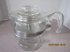 Vintage Pyrex Flameware Glass Coffee Percolator 4-6 Cup  (Complete Set)