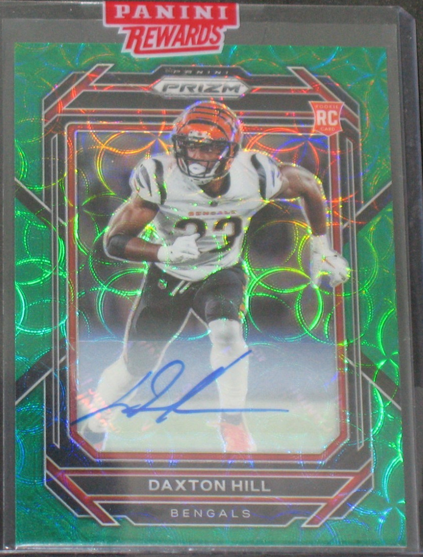 Daxton Hill 2022 Panini Prizm Green Scope Autograph Rookie #379 (48/75) Bengals