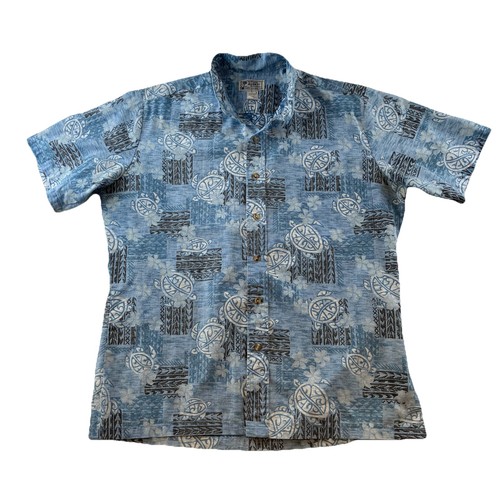 Avanti Men's Shirt Size XLarge Blue Floral Short Sleeve Classic Casual Dress - Picture 2 of 11