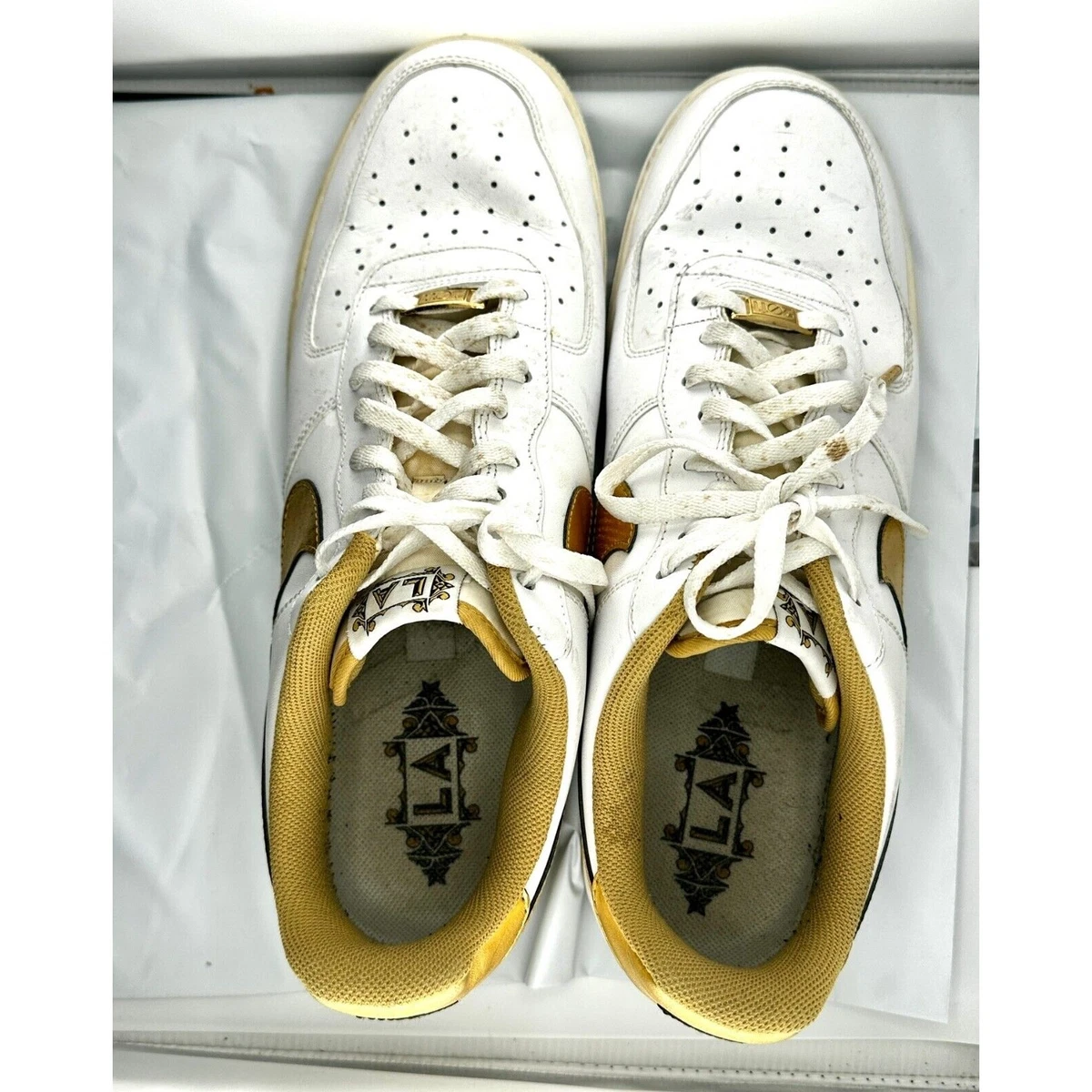 Nike Air Force 1 Low White Metallic Gold | eBay