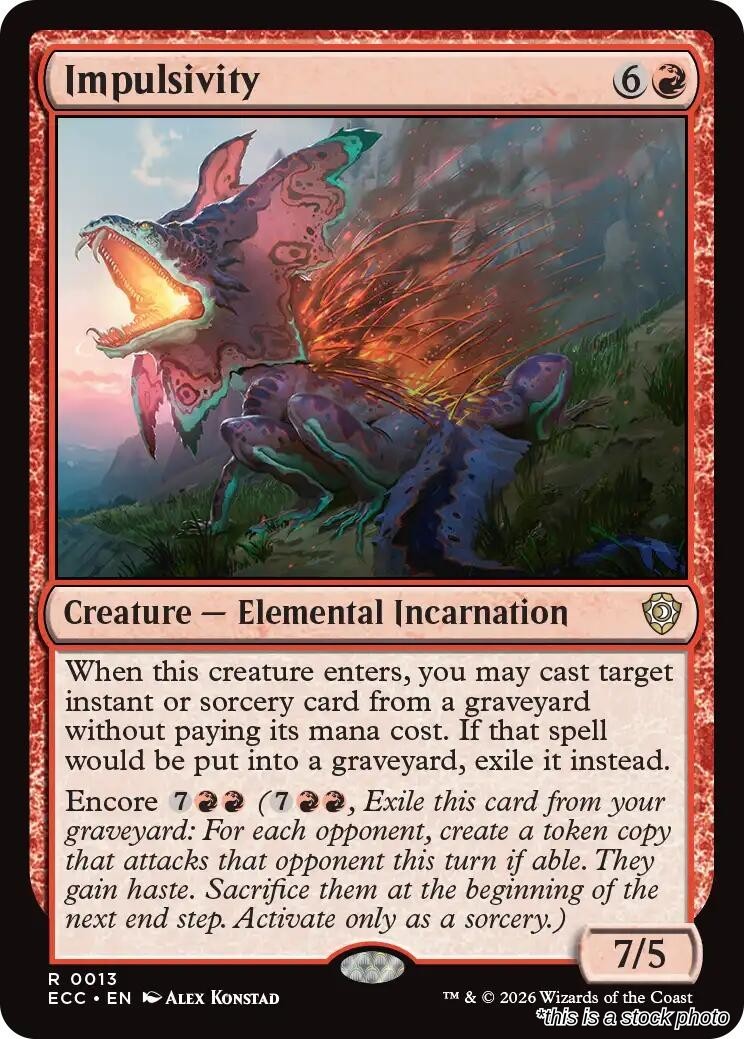 Impulsivity (ECC 13), Normal, Commander: Lorwyn Eclipsed, MTG