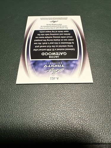 Jacob Gatewood Autograph 2014 Leaf Rookie Year A-JG1 “41 Pick In 2014 MLB Draft” - Picture 4 of 6