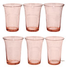 Fostoria Fairfax Pink/ Rose Set of 6 Juice Liners for June & Versailles Icers — photo 4