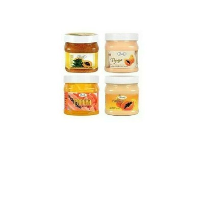 Luster Facial Kit Papaya Peeling Papaya Creme, Papaya Hautgel 2000 ml.i 4er Pack