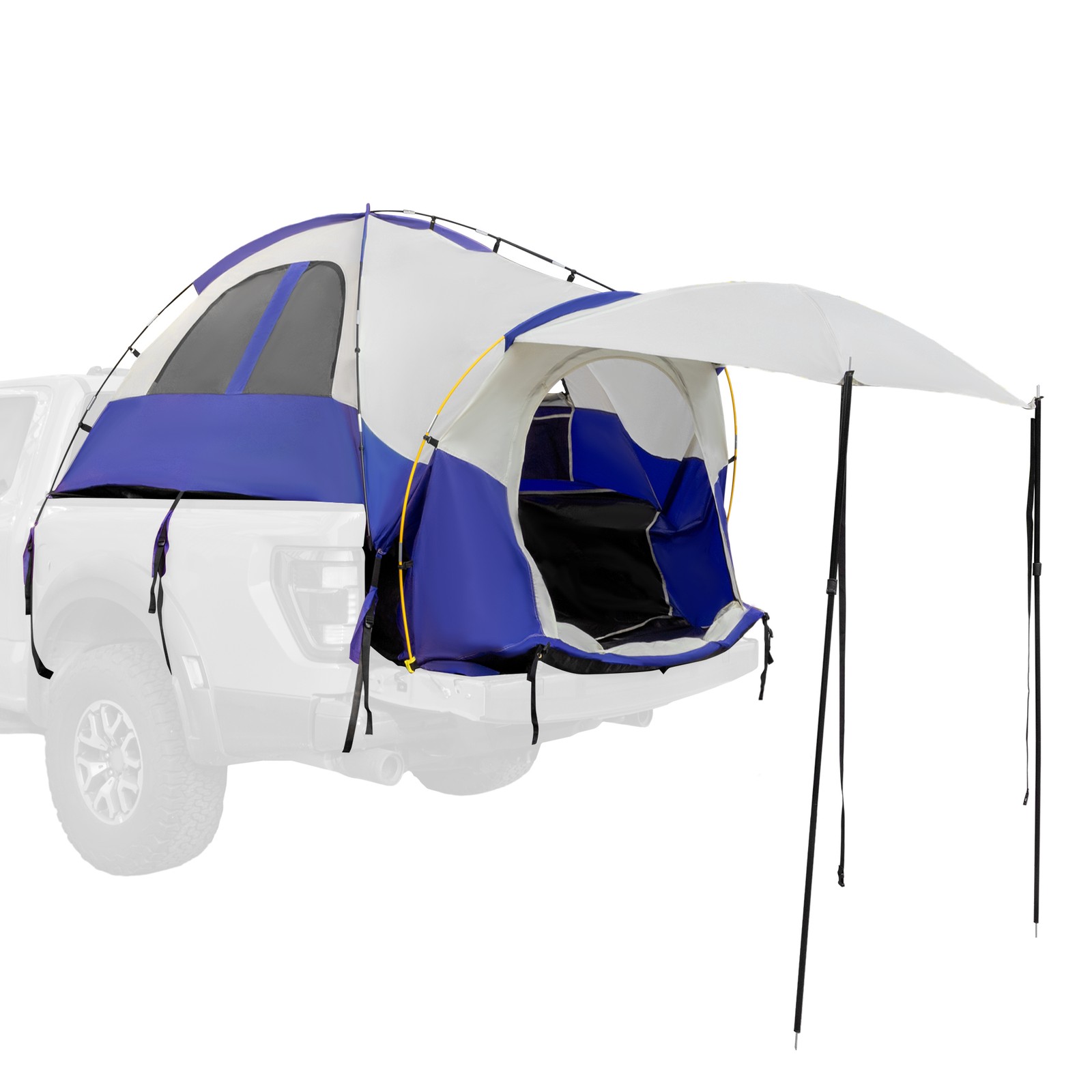 1 Set Tienda de Campaña para Cama de Camión Impermeable 5.5-5.8 pies Beige Azul