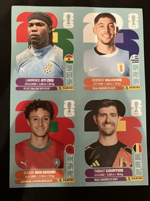 panini wm 2026 sticker Valverde URU10, GHA2, BEL2 Und MAR12