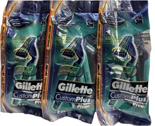 gillette custom plus pivot Ultra Grip 30 total disposable razors