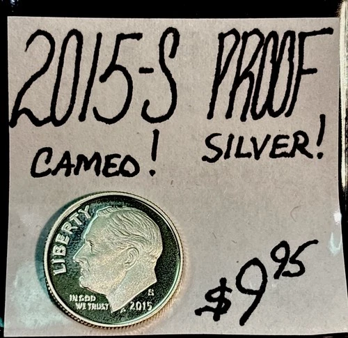 2015-S 90% Silver Roosevelt Dime! Deep Cameo Gem Proof! ENN Coins