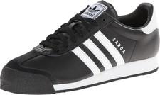 NEW W/O BOX Adidas Men's Samoa Retro Sneaker, Black/White SIZE 6
