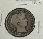 1915-S Barber Half Dollar : Very Good  Details