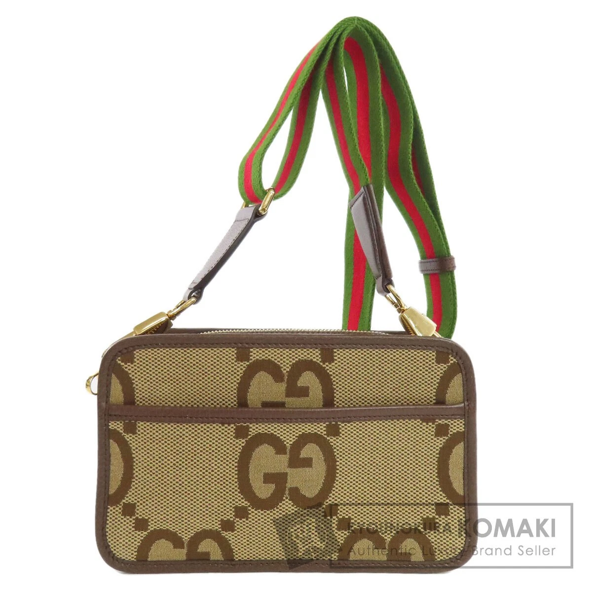 Mini sac bandoulière Gucci Jumbo GG 696075 toile marron femme occasion