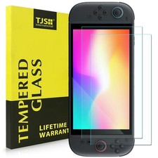 TJS 2 Pack Screen Protector Tempered Nintendo Switch 2 7.9'', Transparent