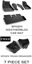 Spigen Tesla Model 3 2024-26 Weatherbloc Mats 5 Pc Set, Trunk Organizer 2 Pc Set
