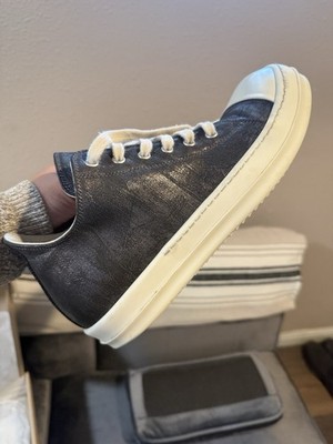 Rick Owen s DRKSHDW Men's Low-Top Lace-Up Sneakers Bronze/Milk /Milk Toe Cap