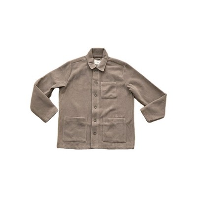 Folk Men's Greyson Waffle Overshirt Size Large Shacket Chore Jacket Shirt Camel