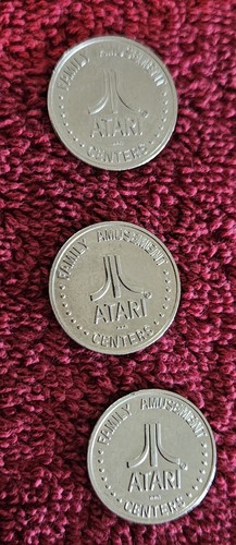 3 gettoni arcade centri divertimento famiglia Atari vintage rari trovati - Foto 2 di 3